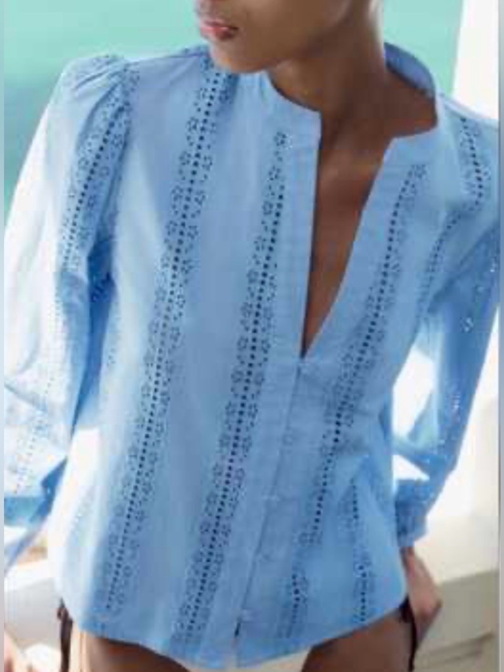 Zara openwork embroidered Blouse (SKU585)
